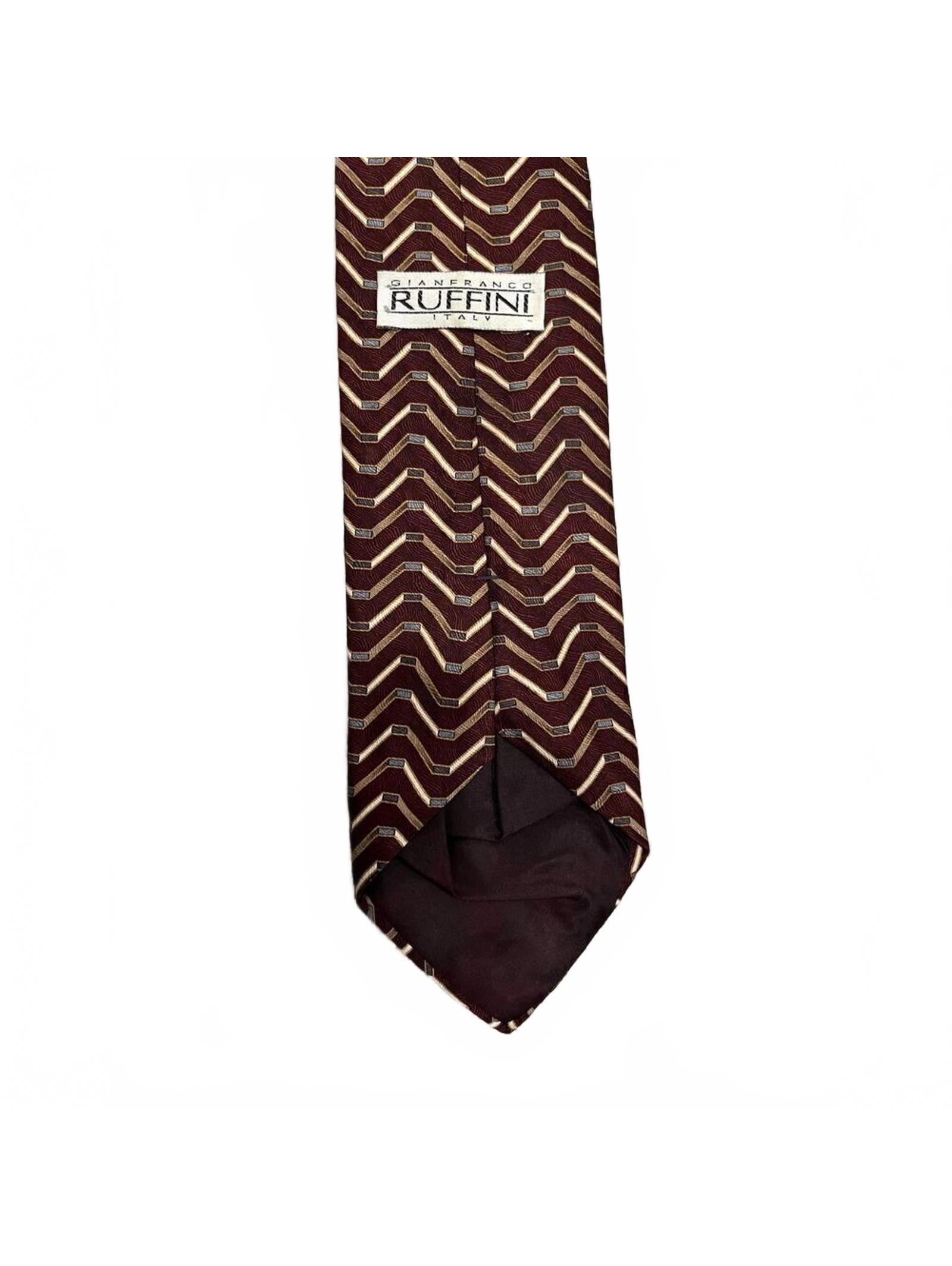 Gianfranco Ruffini Italy Silk Tie, 57”L X 4”W